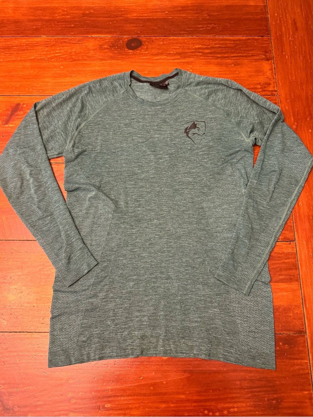 Alphalete Mens Size Medium Fitted Green Long Sleeve Workout Top